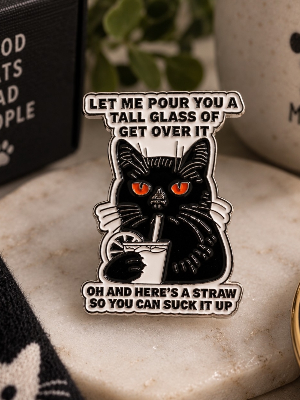 Cat Enamel Pin/Brooch - Sassy Black Cat New